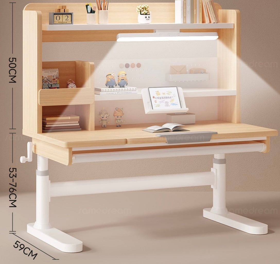 Minimalist Computer Desk with Integrated, Bookshelf-Chair not included