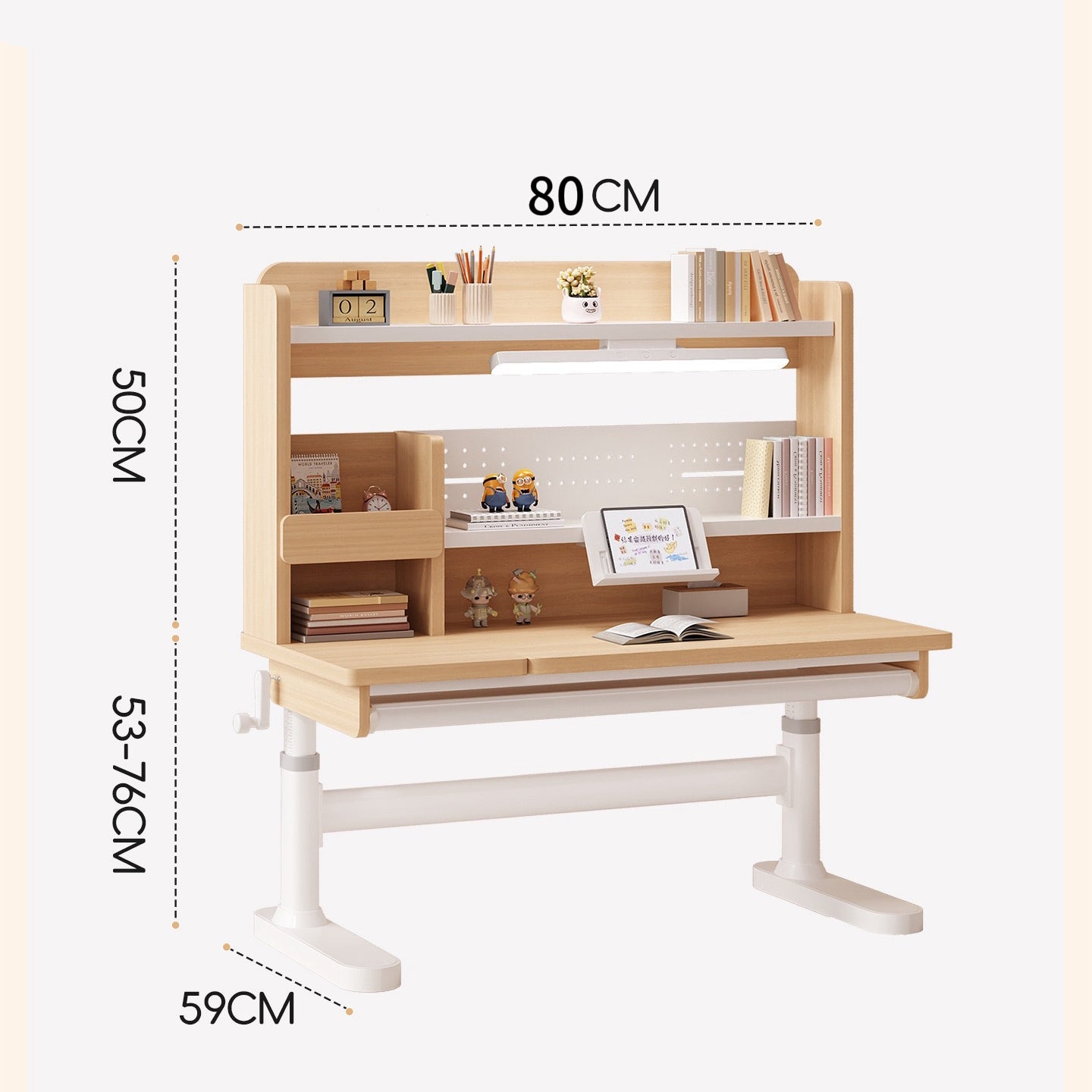 Minimalist Computer Desk with Integrated, Bookshelf-Chair not included