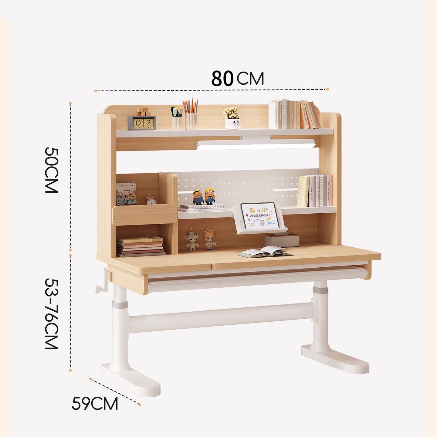 Minimalist Computer Desk with Integrated, Bookshelf-Chair not included