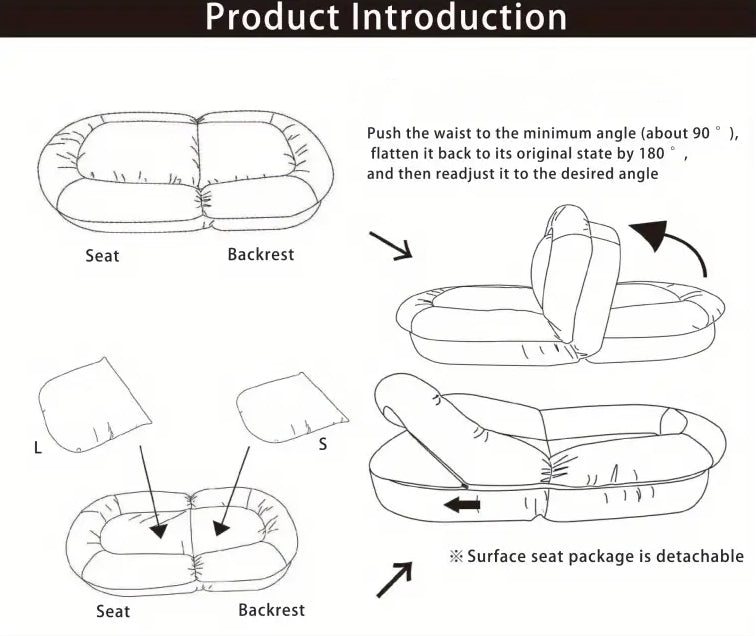 Drift 5-Position Adjustable Floor Lounger