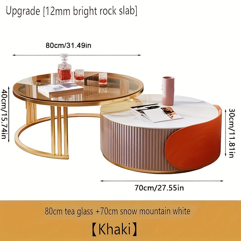 Light luxury mother and child coffee table