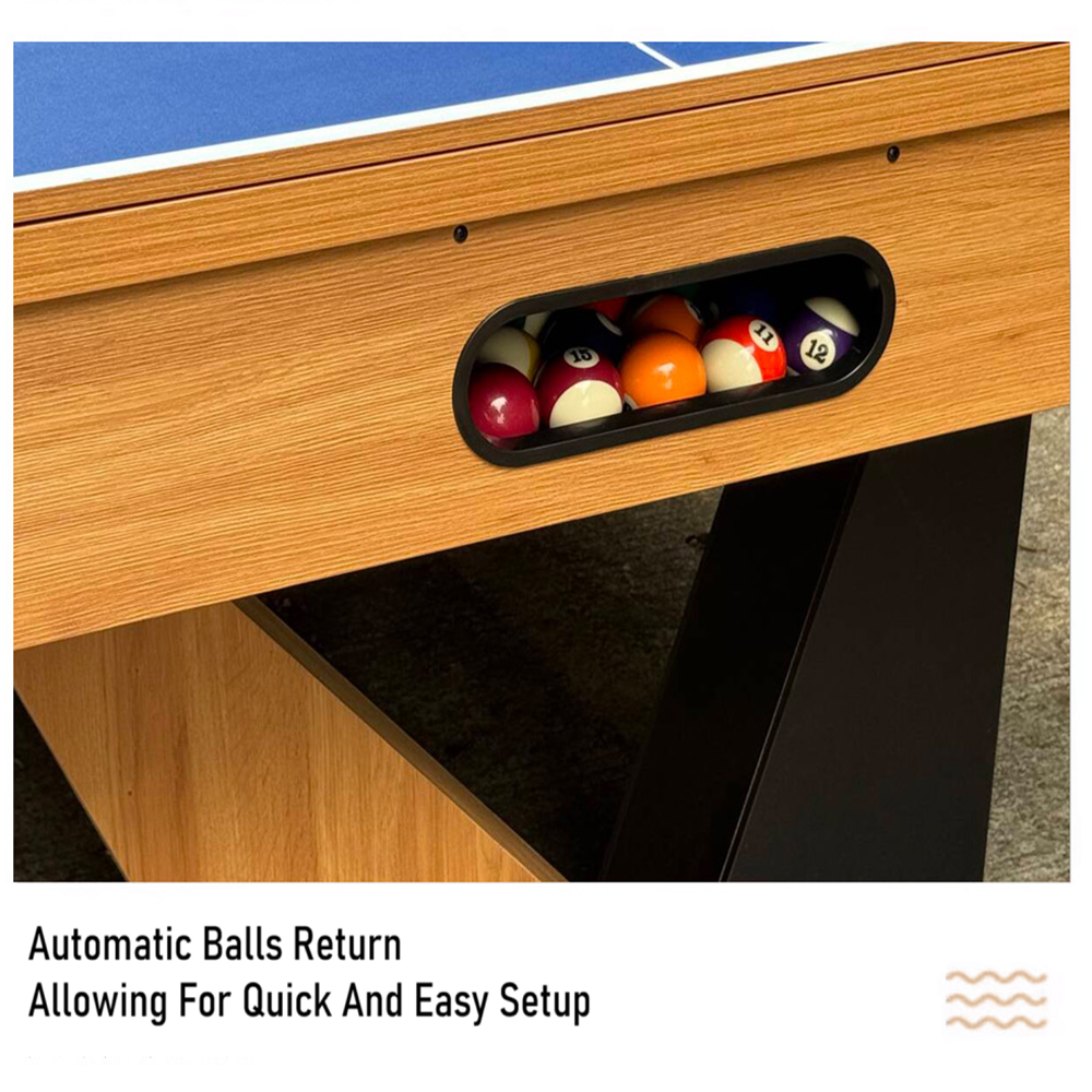 8FT Color-Contrasting Billiard Pool Table with Full Accessories