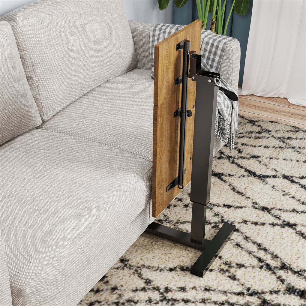 C-Shaped overbed table adjustable sofa side laptop desk hidden wheels