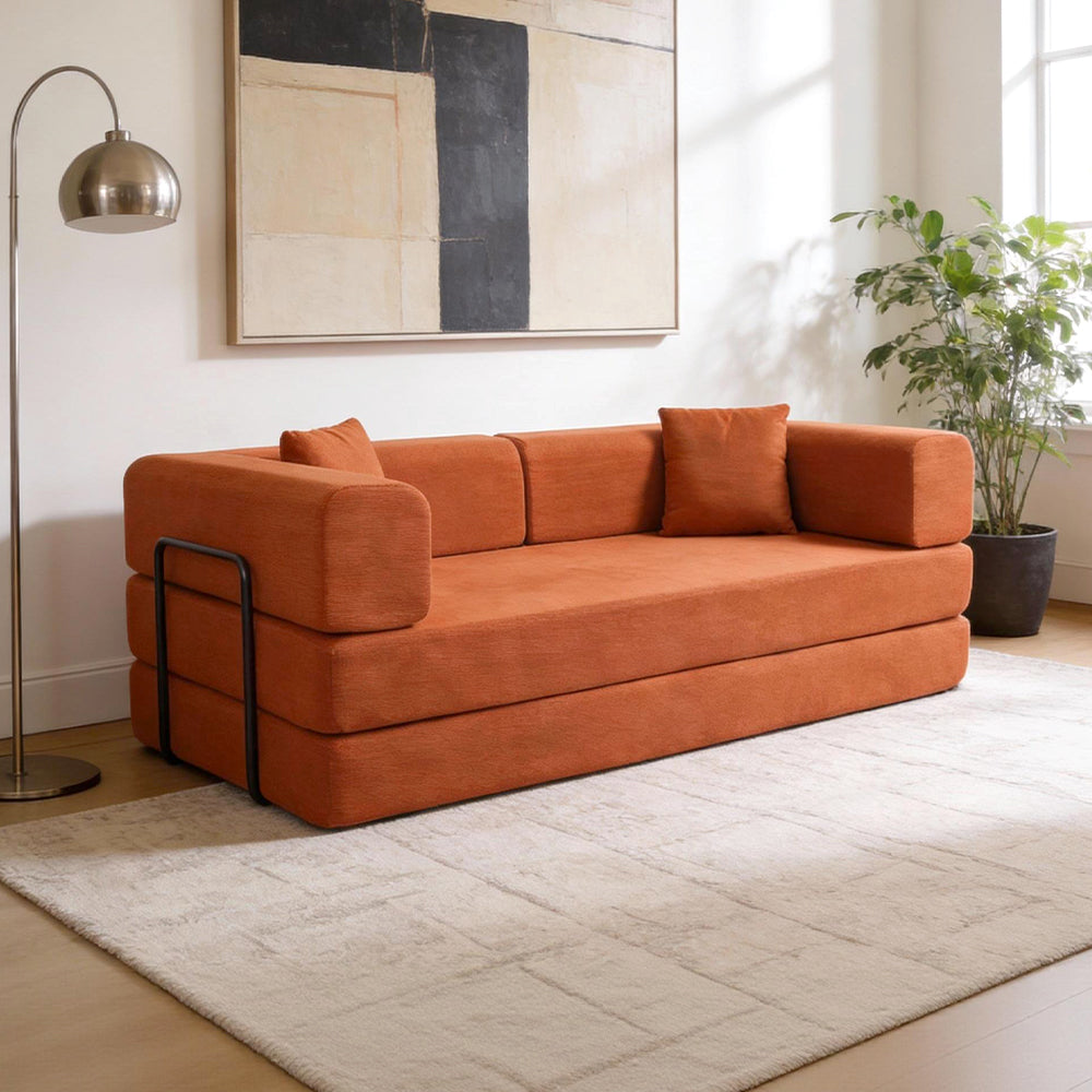 Brix 3 Seater Corduroy Floor Sofa Bed
