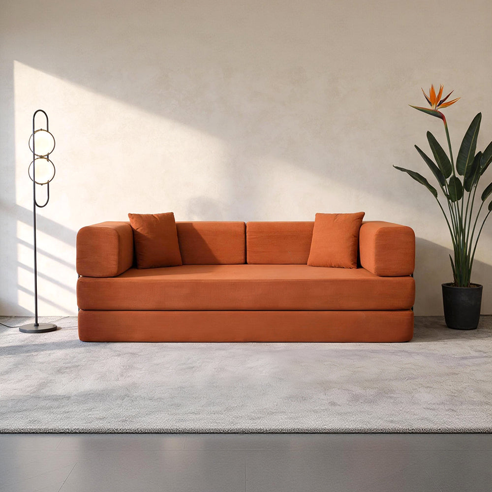 Brix 3 Seater Corduroy Floor Sofa Bed