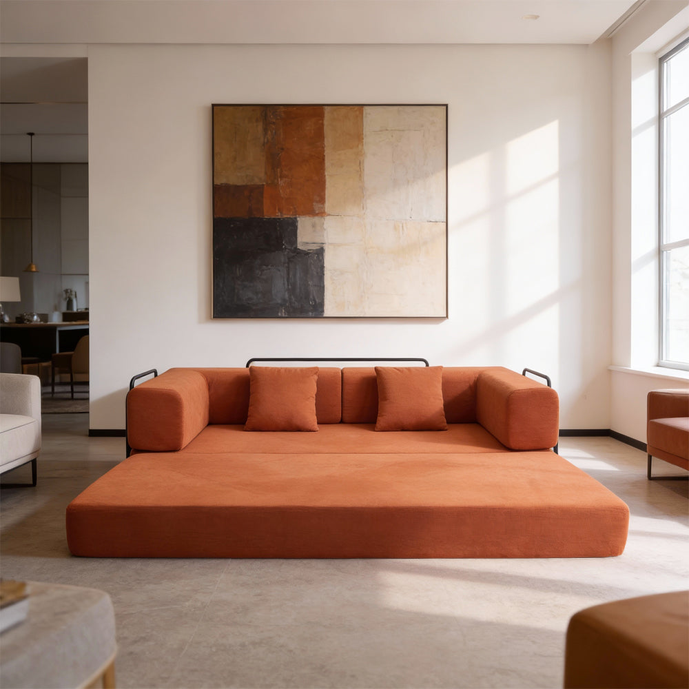 Brix 3 Seater Corduroy Floor Sofa Bed