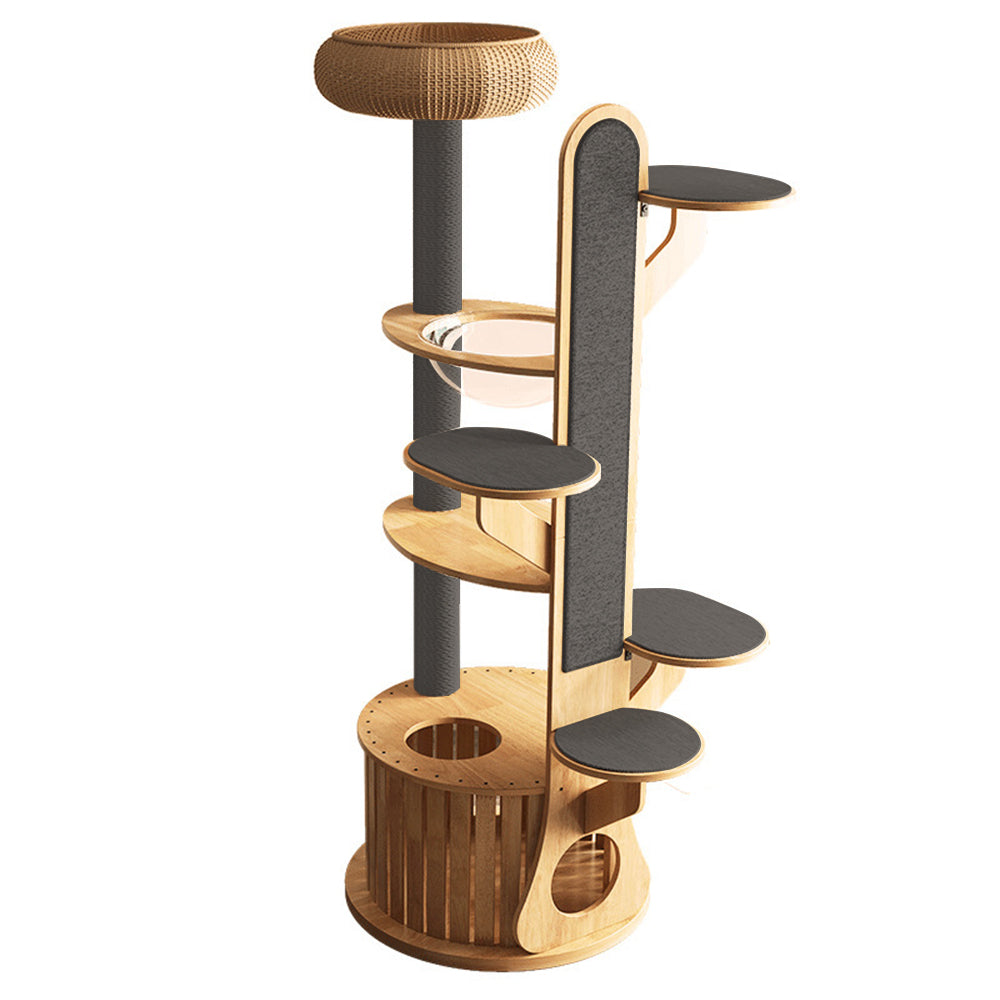 Multi-functional MDF cat tree, an elegant indoor decoration