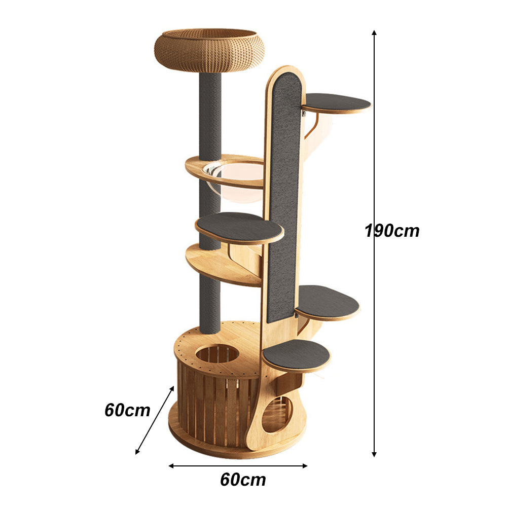 Multi-functional MDF cat tree, an elegant indoor decoration