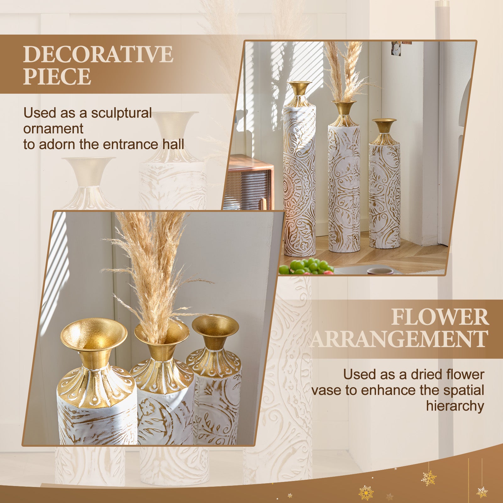 3-Piece Decorative Vase Set