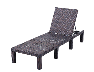 Adjustable Reclining Outdoor Woven Rattan Lounge Chaise