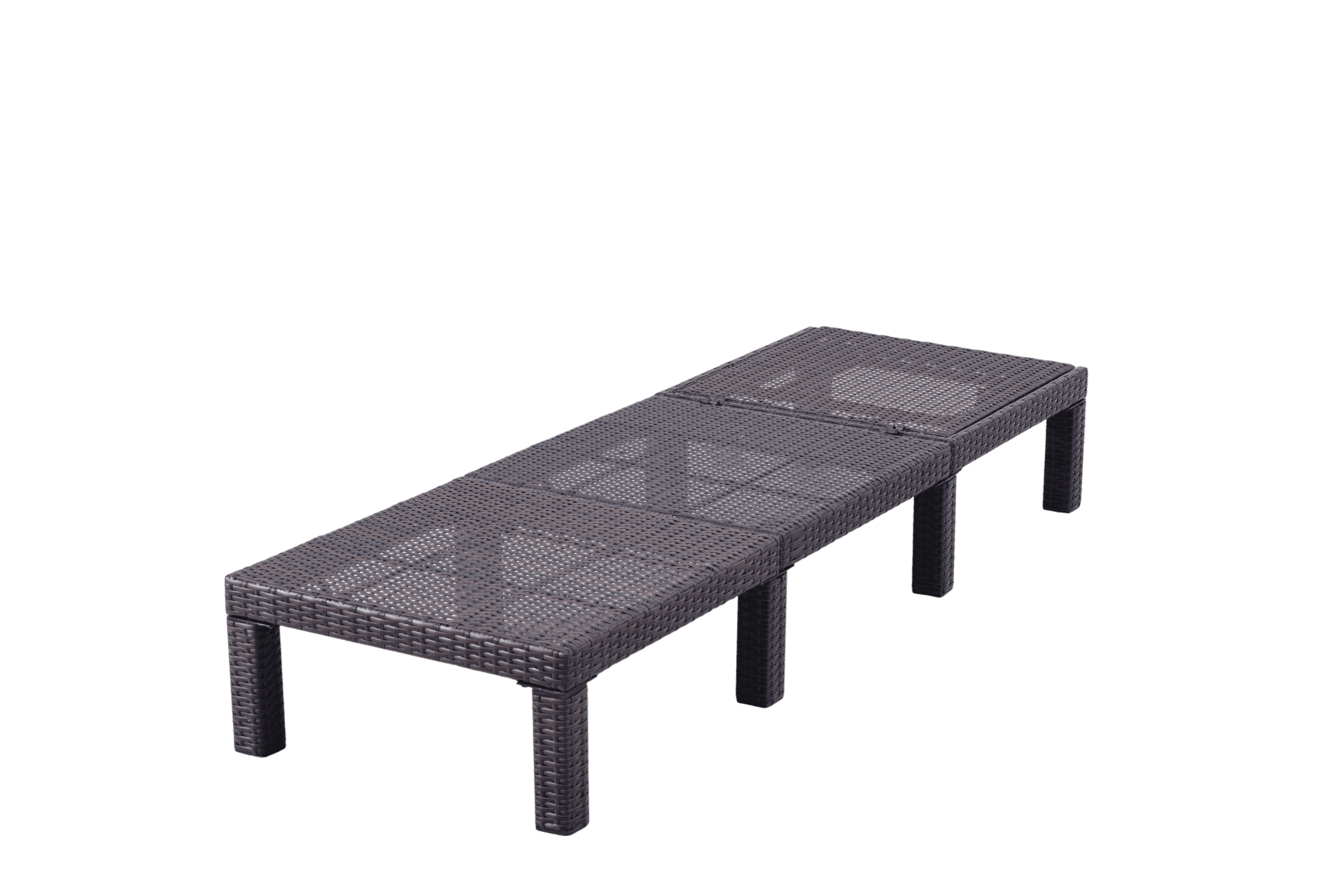 Adjustable Reclining Outdoor Woven Rattan Lounge Chaise