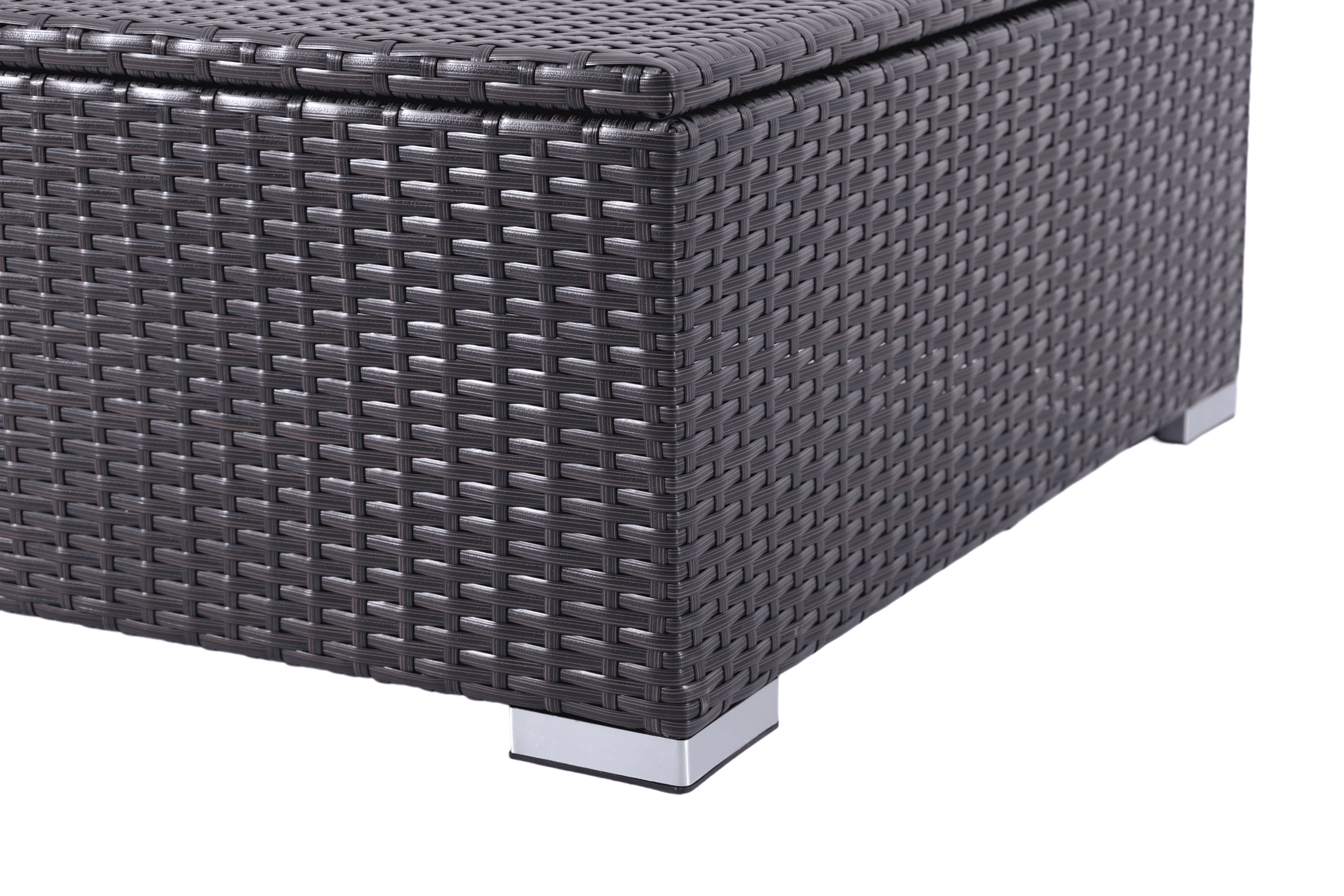 Functional Woven Rattan Outdoor Storage Chest with Lid