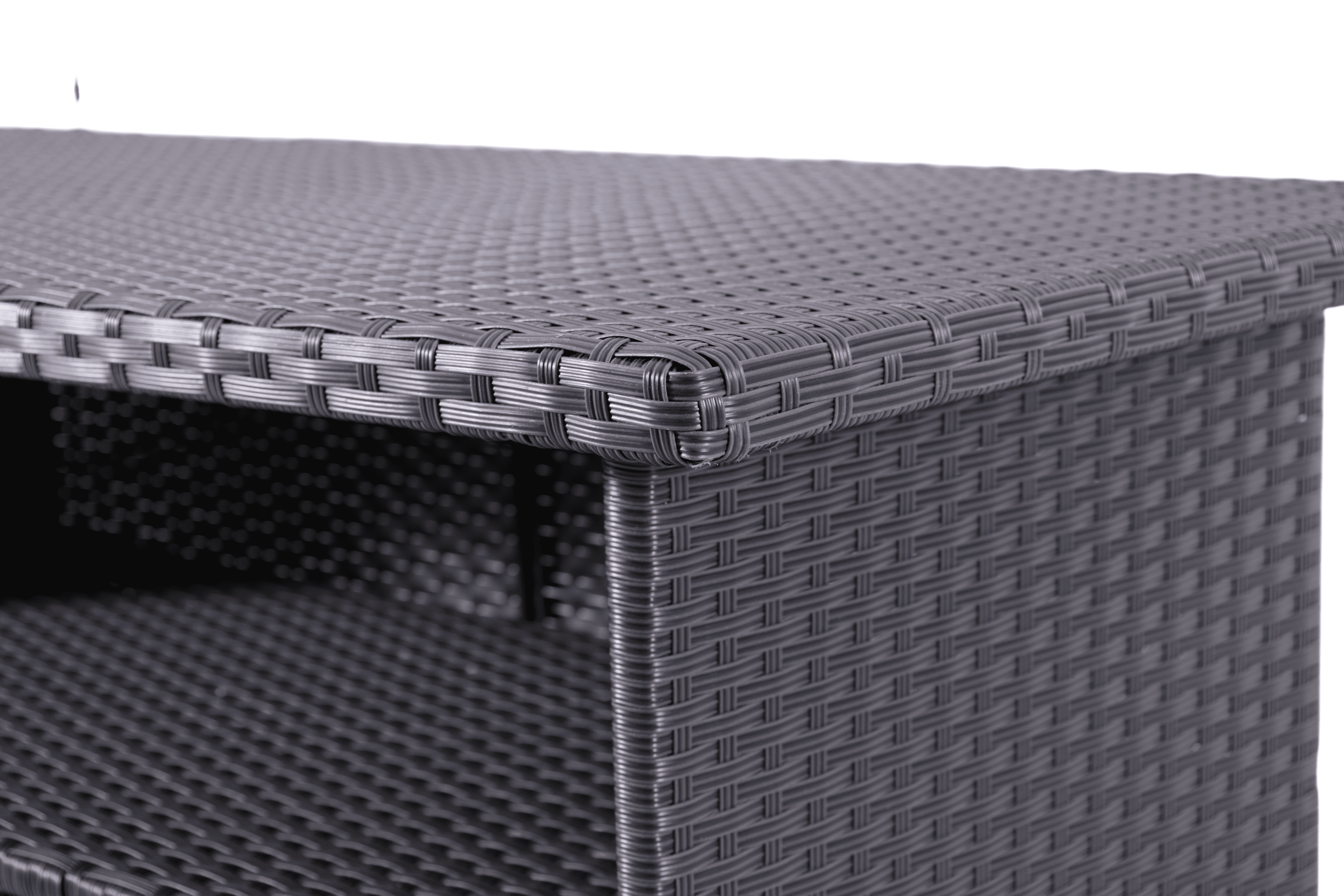 Practical Multi-Tier Wicker Storage Shelving Unit