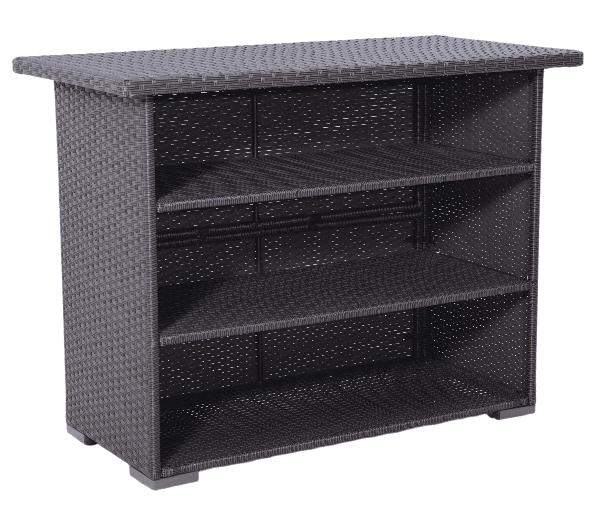 Practical Multi-Tier Wicker Storage Shelving Unit