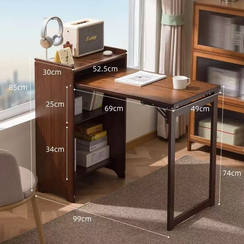Solid Wood Folding Desk, Student & Home Use Computer Table, Small Stud