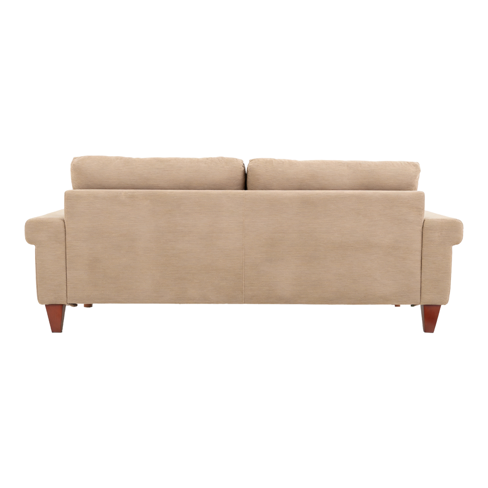 Modern minimalist double seat fabric sofa (light brown)