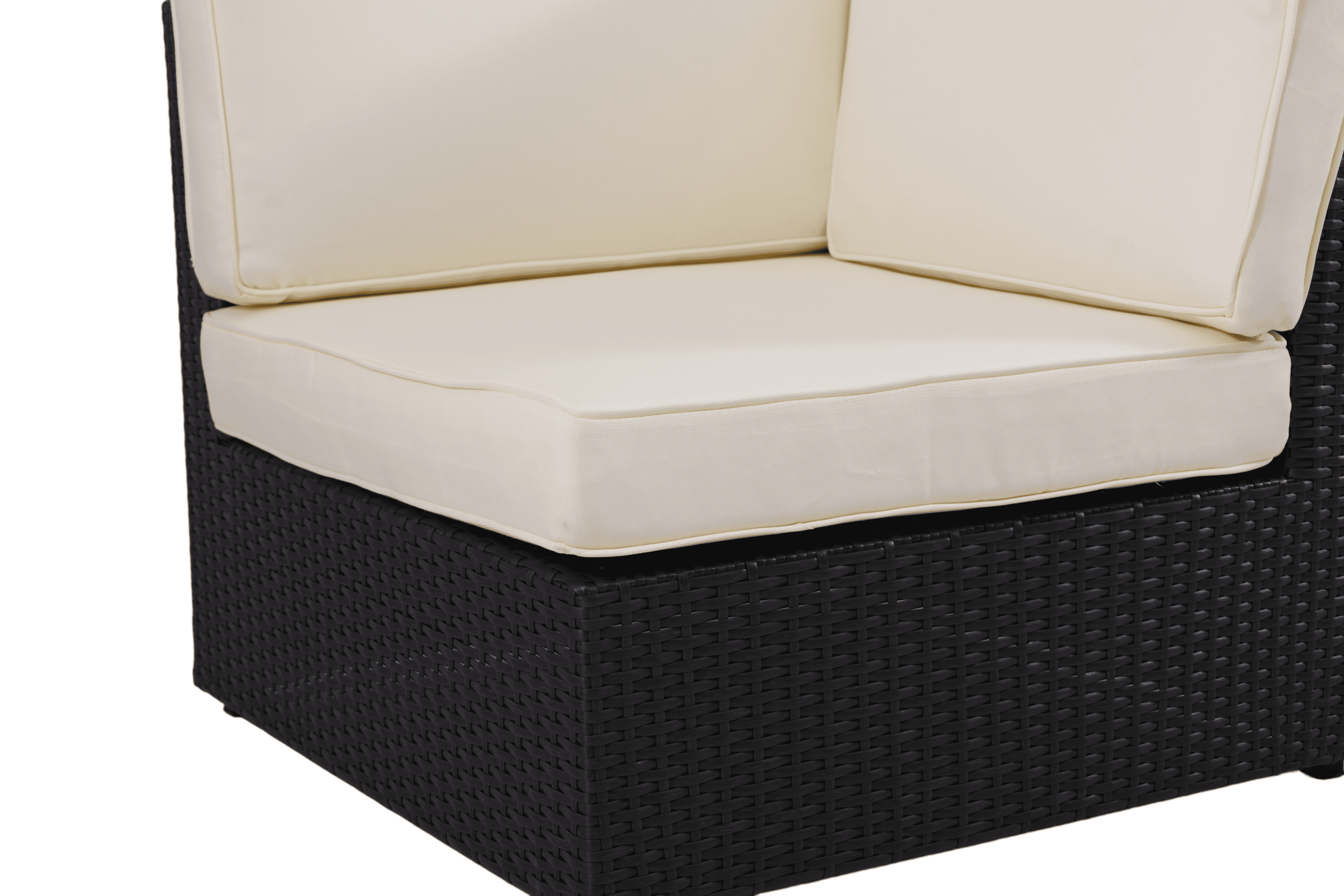 Modern Aluminum Outdoor Rattan Wicker Armless Chair with Cushion