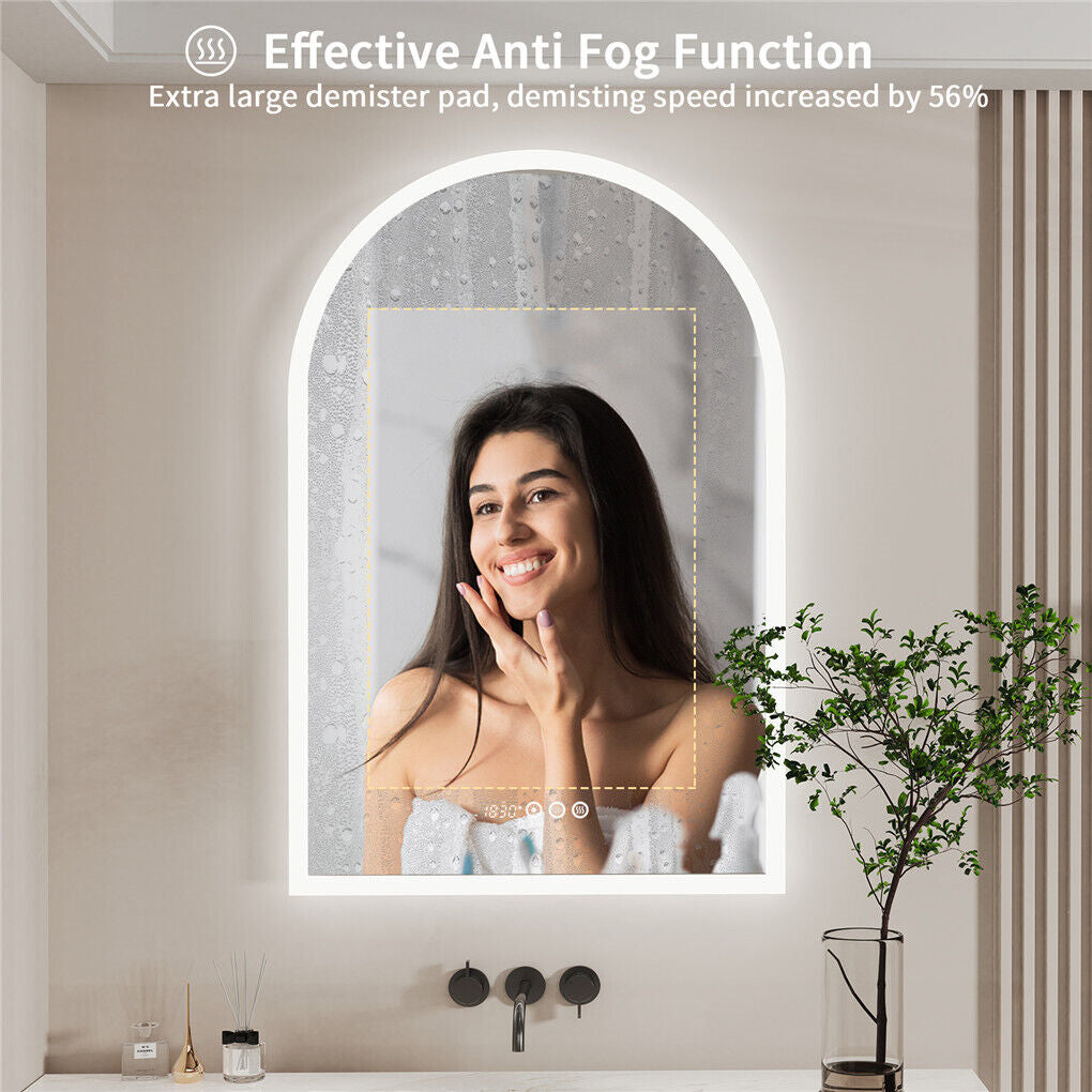 Arch-Shape LED Bathroom Mirror Superbright Anti-fog Vanity Mirror