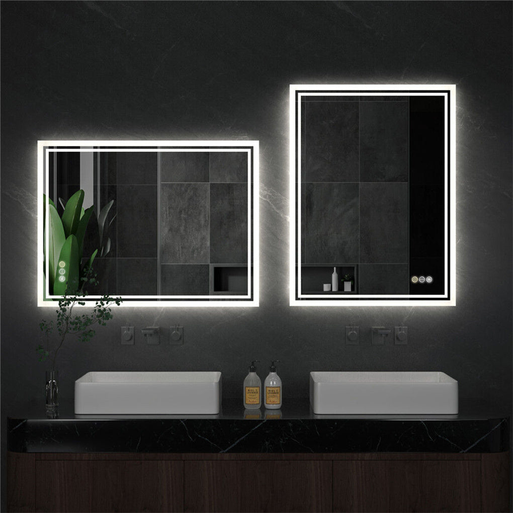 70/80/90CM XXL Bathroom Mirror LED Dimmable Makeup Vanity Mirror IP65