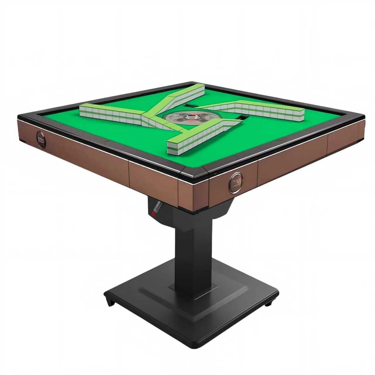 Eeeza Automatic Mahjong Table with 2 Set of Tiles, Green Tabletop