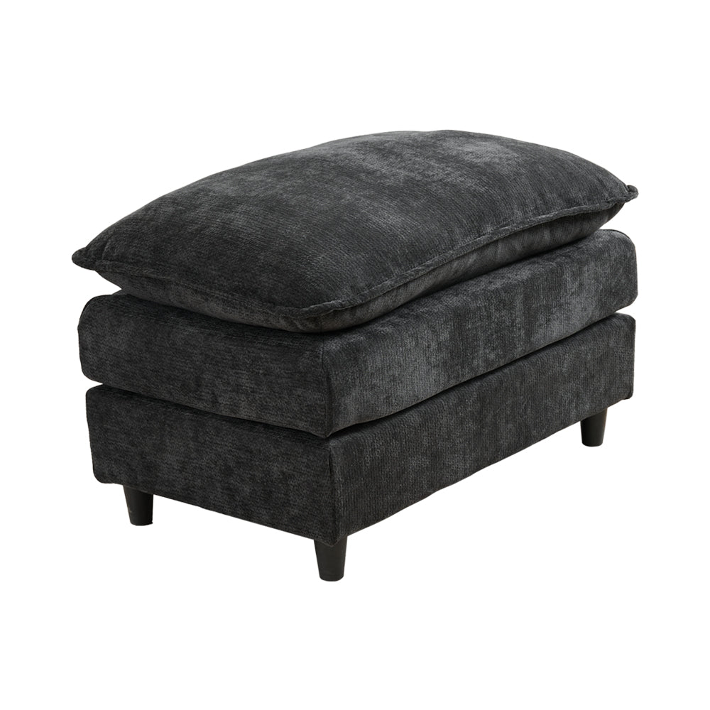 Comfort Combo: Single Sofa and Portable Footstool