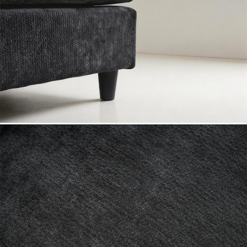 Comfort Combo: Single Sofa and Portable Footstool