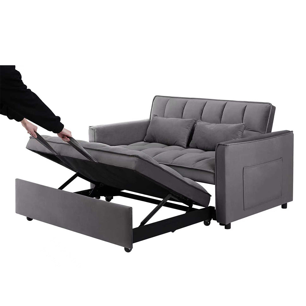 Fashionable Modern and Multi-functional Foldable Velvet Sofa Bed