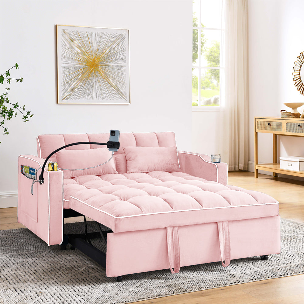 Fashionable Modern and Multi-functional Foldable Velvet Sofa Bed