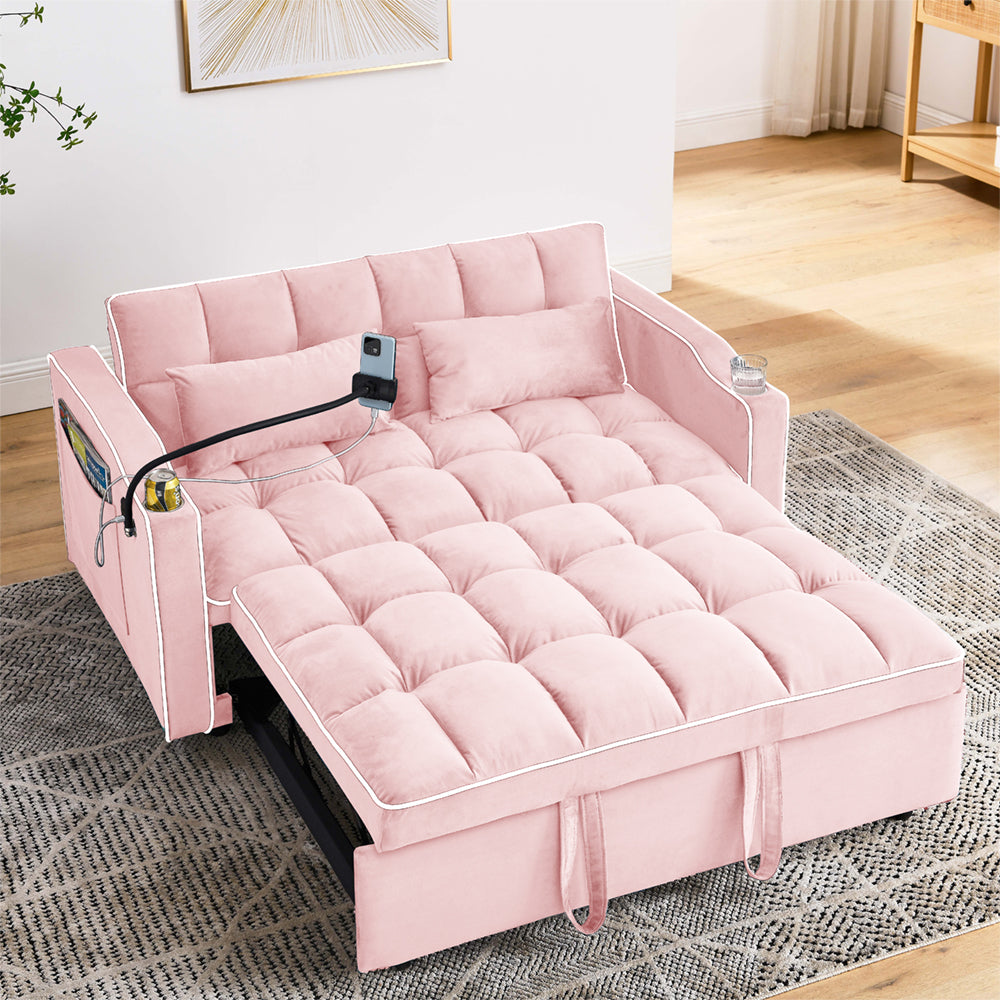 Fashionable Modern and Multi-functional Foldable Velvet Sofa Bed