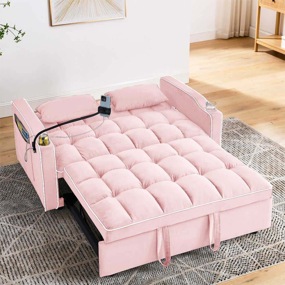 Fashionable Modern and Multi-functional Foldable Velvet Sofa Bed