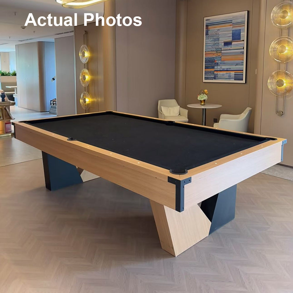 Pool Table with Ball Return and Wool Cloth, Full Accessories, 8ft