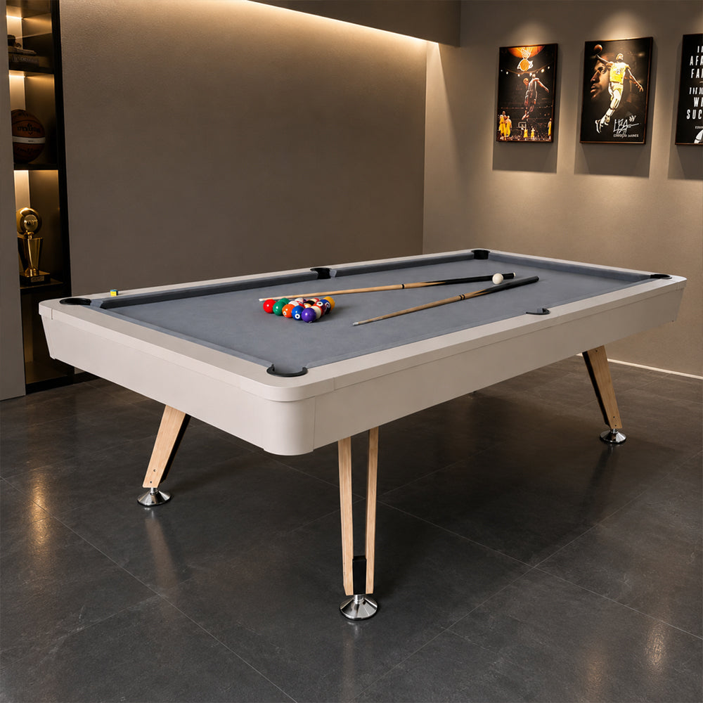 7FT Solid Wood Legs Billiard Pool Table with Full Accessories
