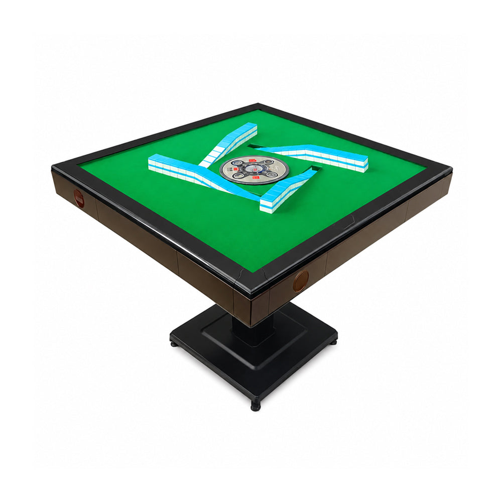 Eeeza Automatic Mahjong Table with 2 Set of Tiles, Green Tabletop