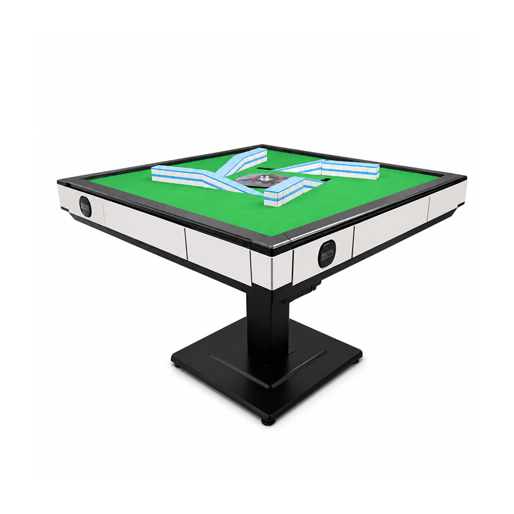 Eeeza Automatic Mahjong Table with 2 Set of Tiles, Green Tabletop