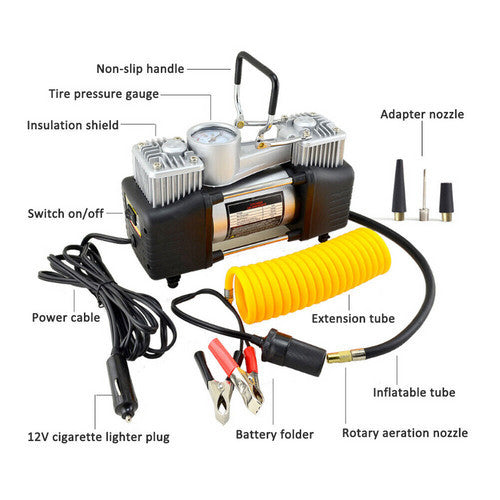 12V 150PSI Car Air Compressor Portable Tyre Deflator Inflator