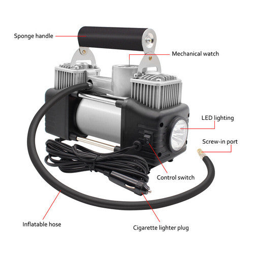 12V 150PSI Car Air Compressor Portable Tyre Deflator Inflator