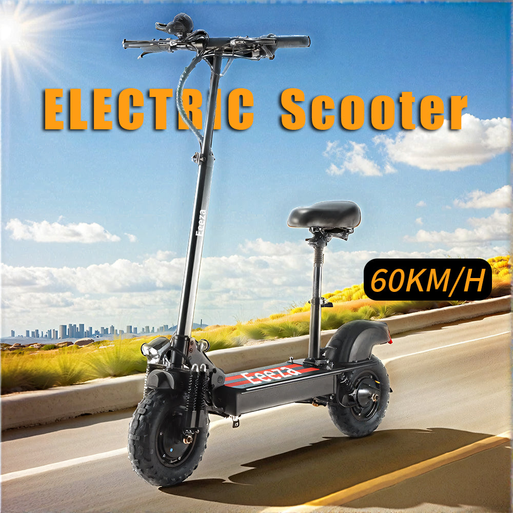 2000W Dual Motors 11-inch Electric Scooter - Black