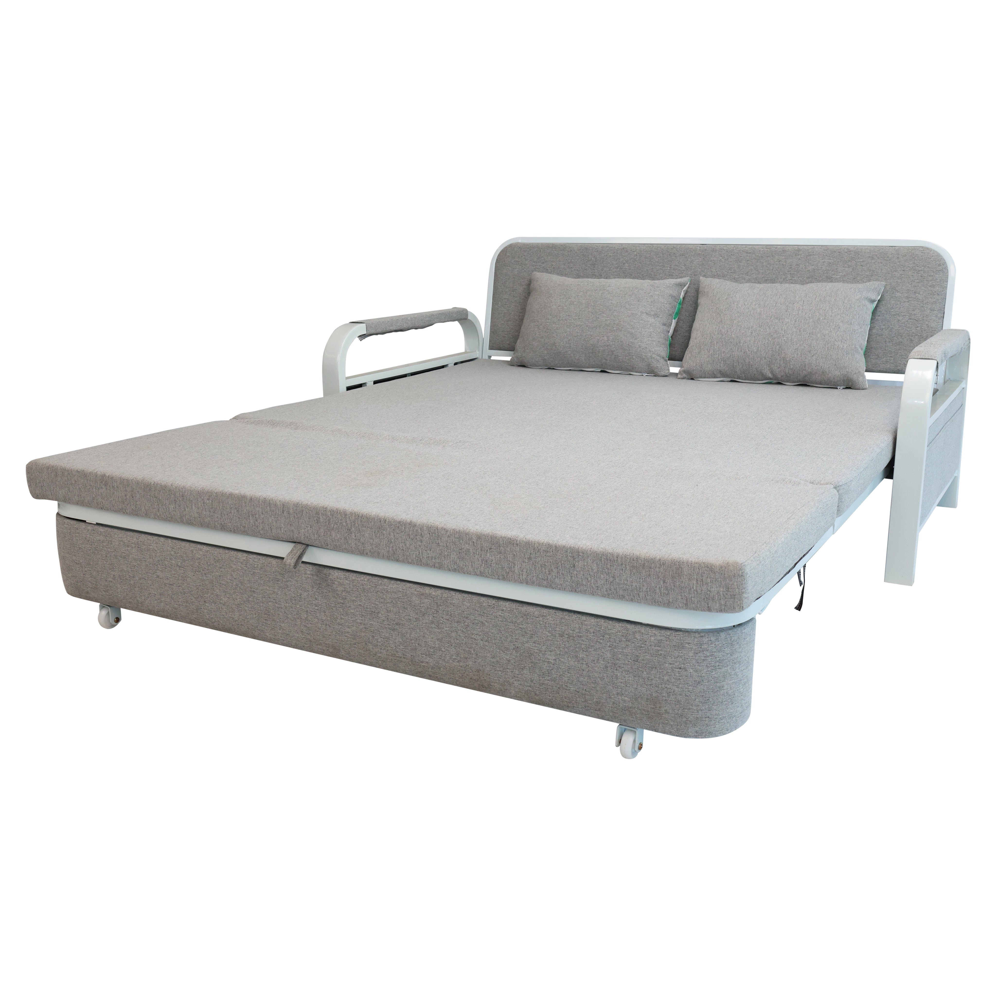 2 In 1 Sofa Bed Beneath Foldable Carbon Hidden Storage Sofa