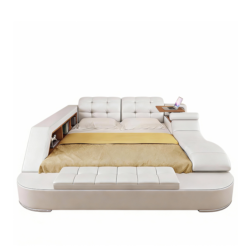 1.5m/1.8m Size Multifunctional Bed With Massage and Mattress