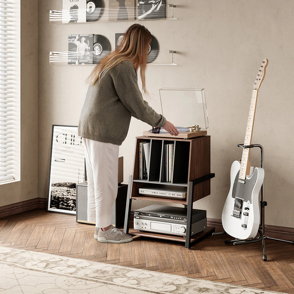 FITUEYES Modern Style Record Storage Audio Rack