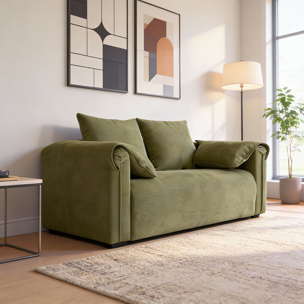 Fabric Sofa for Small Spaces - Ideal for Apartments, 2-Seater Loveseat