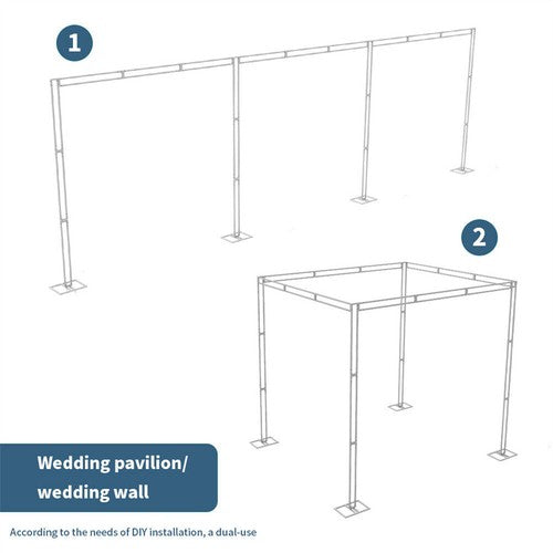Flexible DIY Wedding Background Stand Wedding Canopy Solid Metal Drape