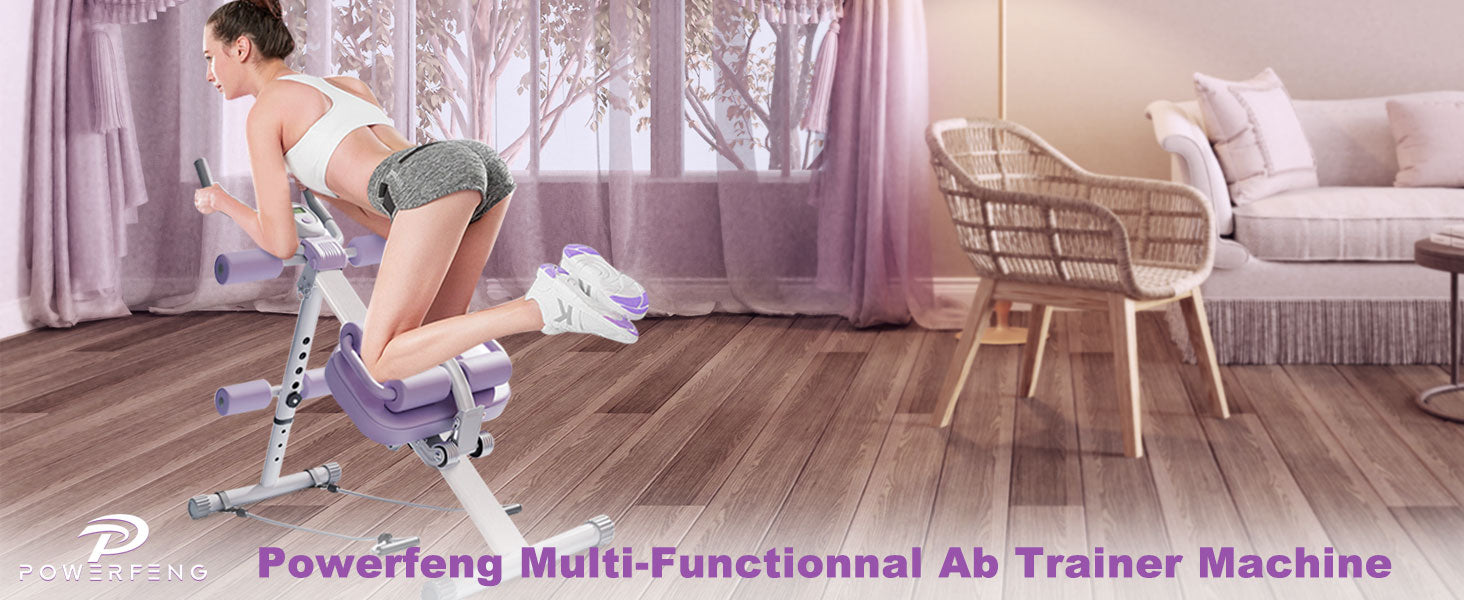 Ab Machine for Stomach Workout: Adjustable Ab Trainer for Home Exercise, Abdominal Core Machine Abs Crunch Machine, Foldable Stomach Exercise Equipment For Women