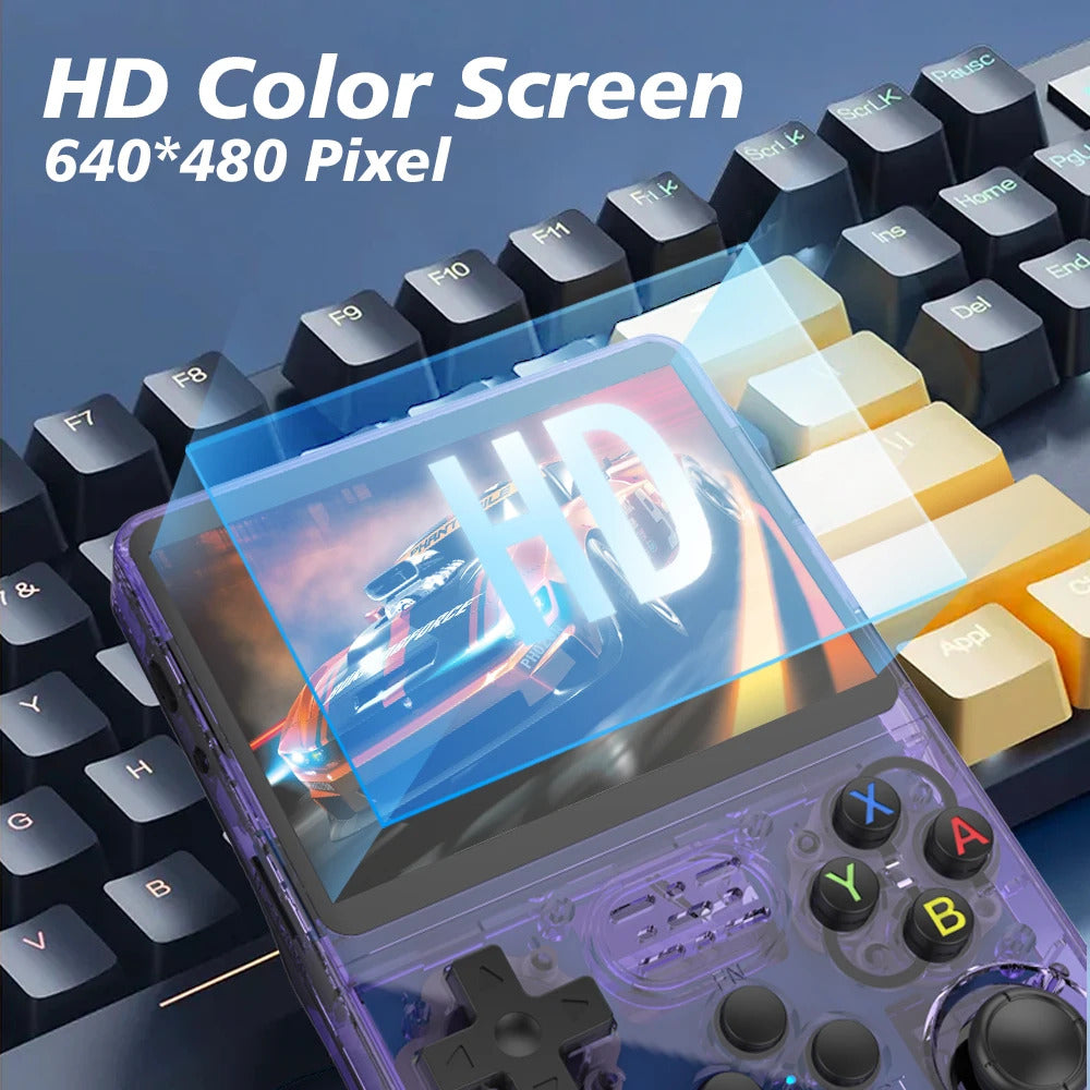 128G R36S Retro Handheld Video Game Console Linux System 3.5 Inch IPS Screen