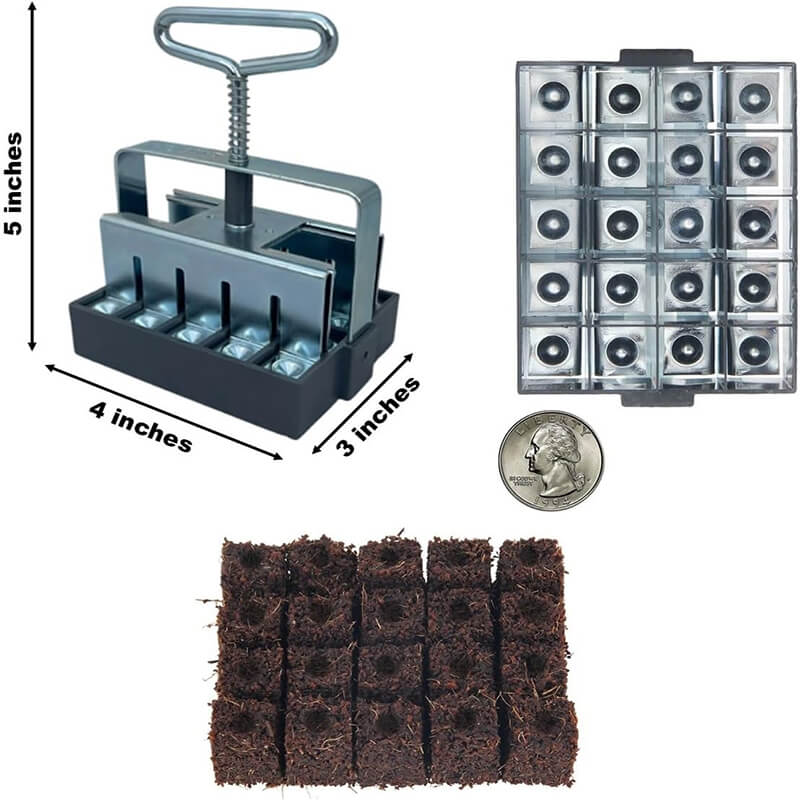 Cell Soil Block Maker with 3 Kinds Seed Pins