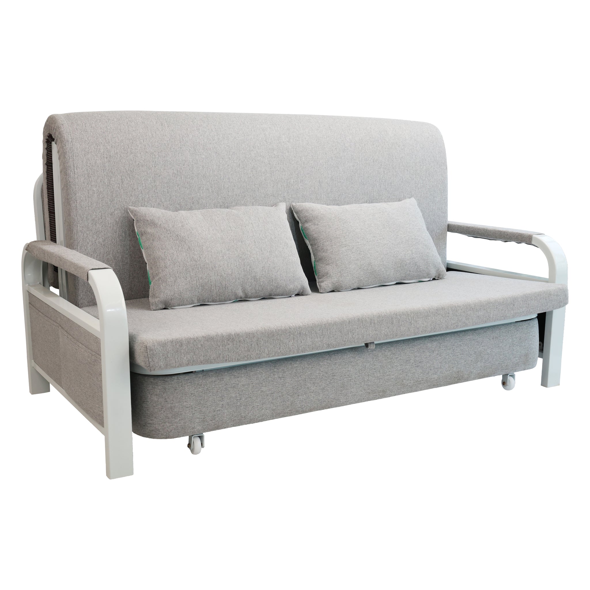 2 In 1 Sofa Bed Beneath Foldable Carbon Hidden Storage Sofa