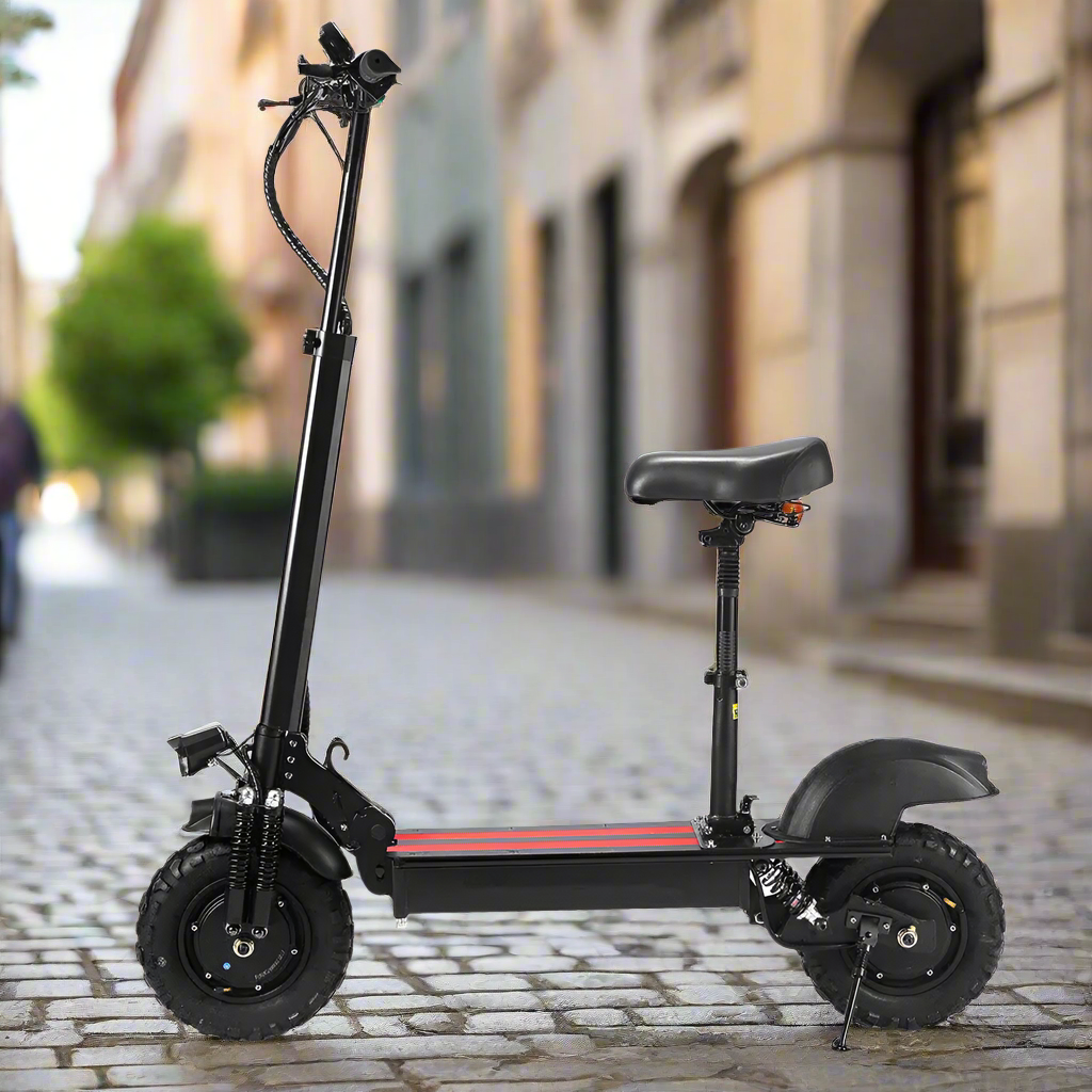 2000W Dual Motors 11-inch Electric Scooter - Black