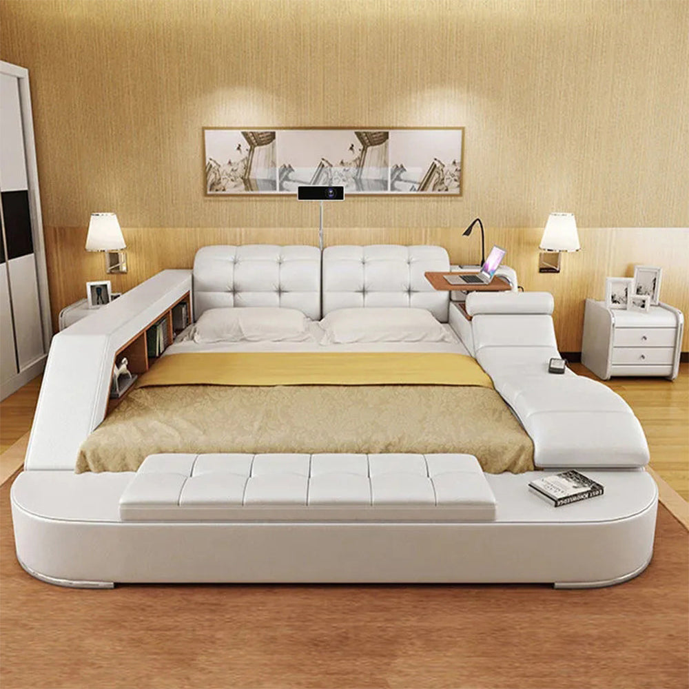 1.5m/1.8m Size Multifunctional Bed With Massage and Mattress
