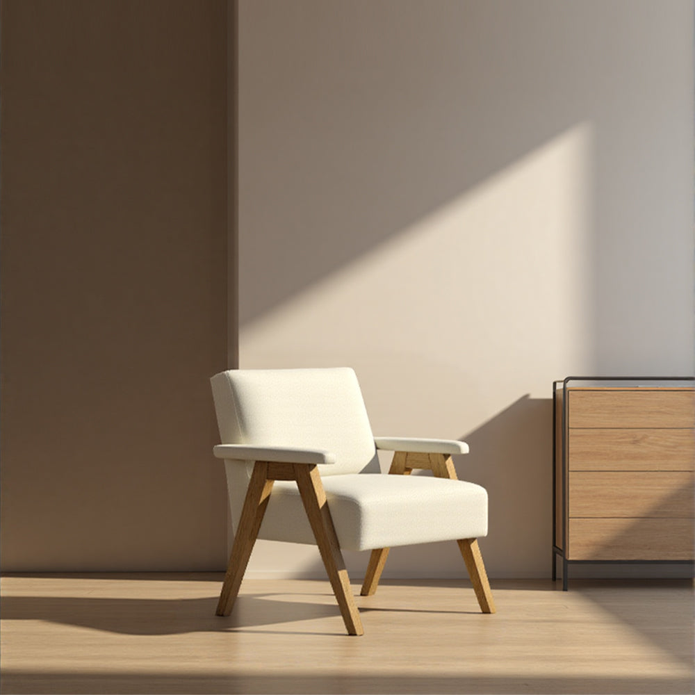 Brio Ergonomic Wood Frame Living Room Chair