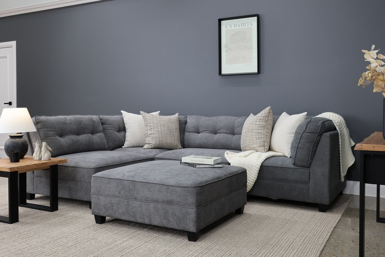 York 4 Seater Lounge & Ottoman